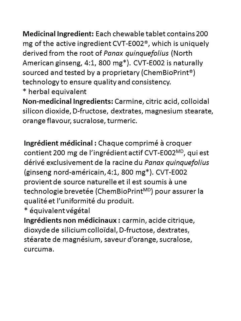 COLD-FX® Soutien quotidien À croquer saveur d’orange