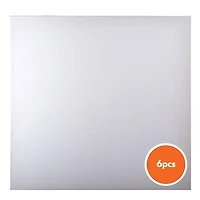 Time 4 Crafts 6-Piece Prestretched Blank Cotton Artist Canvas with Wooden Frame Set