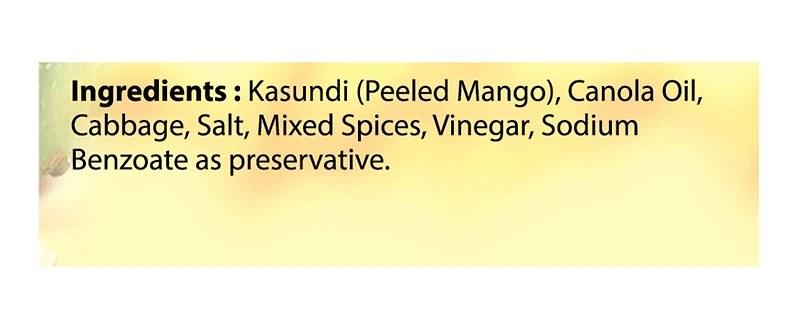 PEELED MANGO PICKLE - FRENCH