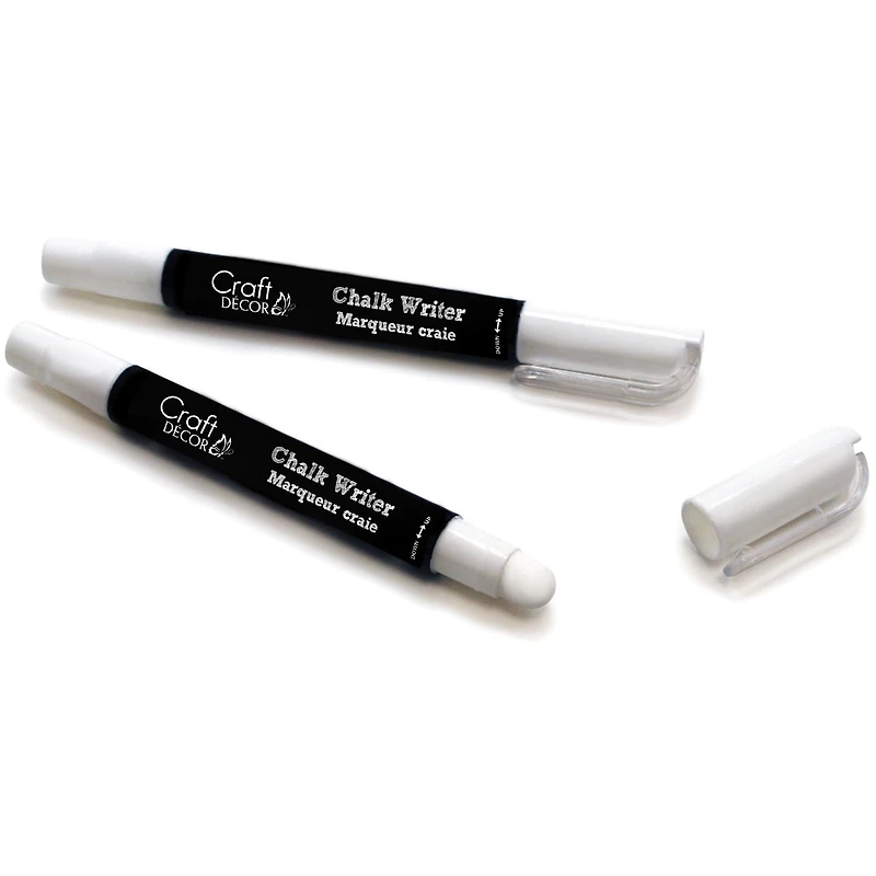 Craft Decor 2 Piece White Chalk Writer, 2 Piece Chalk Writer