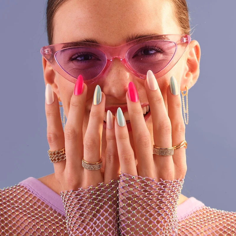Faux ongles à coller Salon Effects Perfect Press Ons, Manucure sans danger, Faciles à appliquer Manucure sans danger