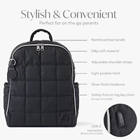 Hannah & Sophia North Backpack 5pc Set, Midnight Black