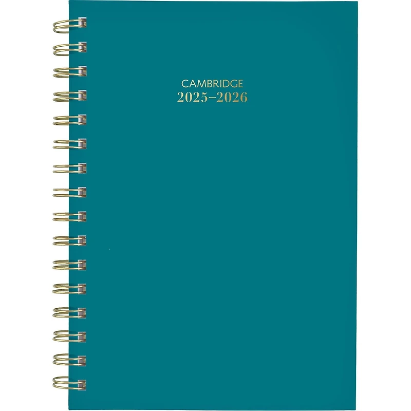 2025-2026 Cambridge® ColourBar Teal Small Weekly Academic Year Planner