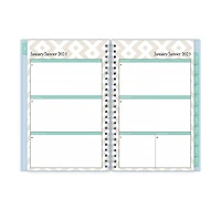 2023 Weekly Monthly Planner, 5x8, Blue Sky, Solid Morning Blue