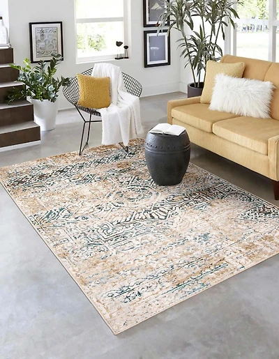 ECARPET Zoe Traditional Area Rug for living room, bedroom, dining room, entrance, hallway and more.