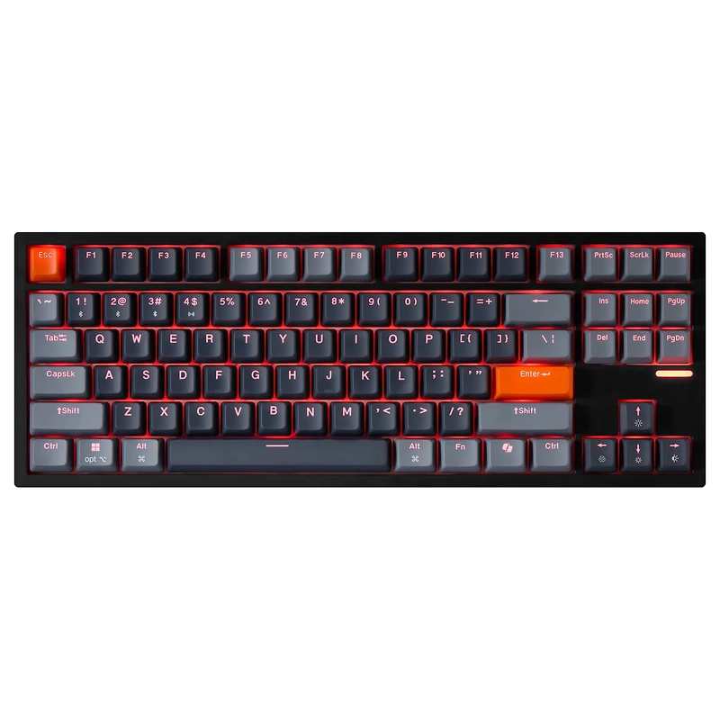Adesso EasyTouch 1100 – Clavier mécanique compact multi-système filaire/sans fil/Bluetooth rétroéclairé VIA avec touche CoPilot AI