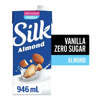 Silk Almond Milk Alternative, Unsweetened Vanilla, Dairy Free, Shelf Stable, 946 mL