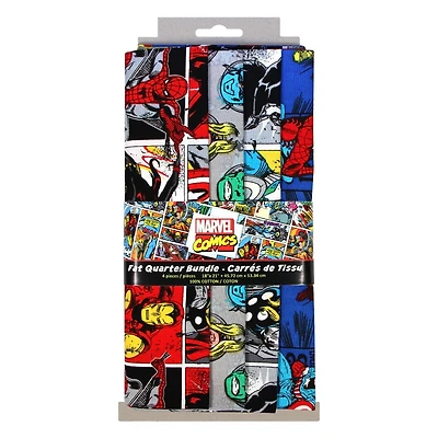 Fabric Creations Marvel Comics 4 Piece Cotton Fat Quarter Bundle