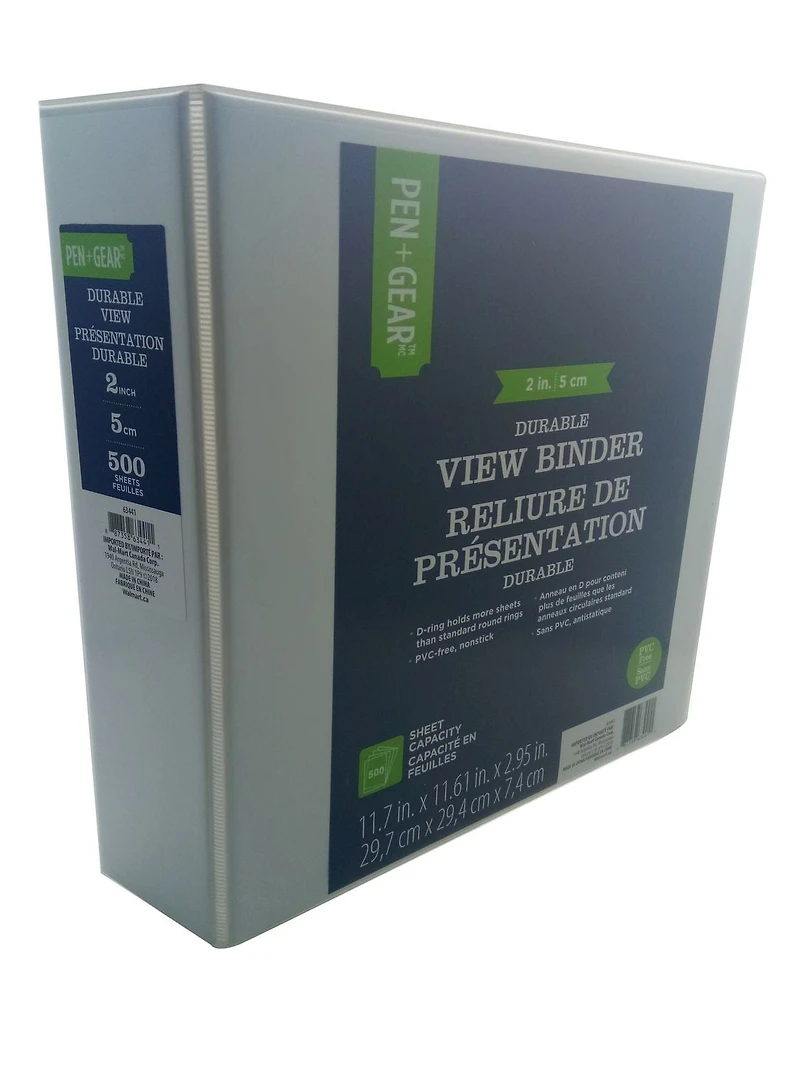 PEN+GEAR 2" Durable View Binder, Nonstick binder