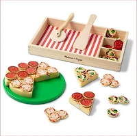 Melissa & Doug Ensemble d’aliments en bois Pizza Play