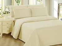 Literie toutes saisons Marina Décoration, ultra douce et soyeuse, en rayonne de bambou, couleur ivoire