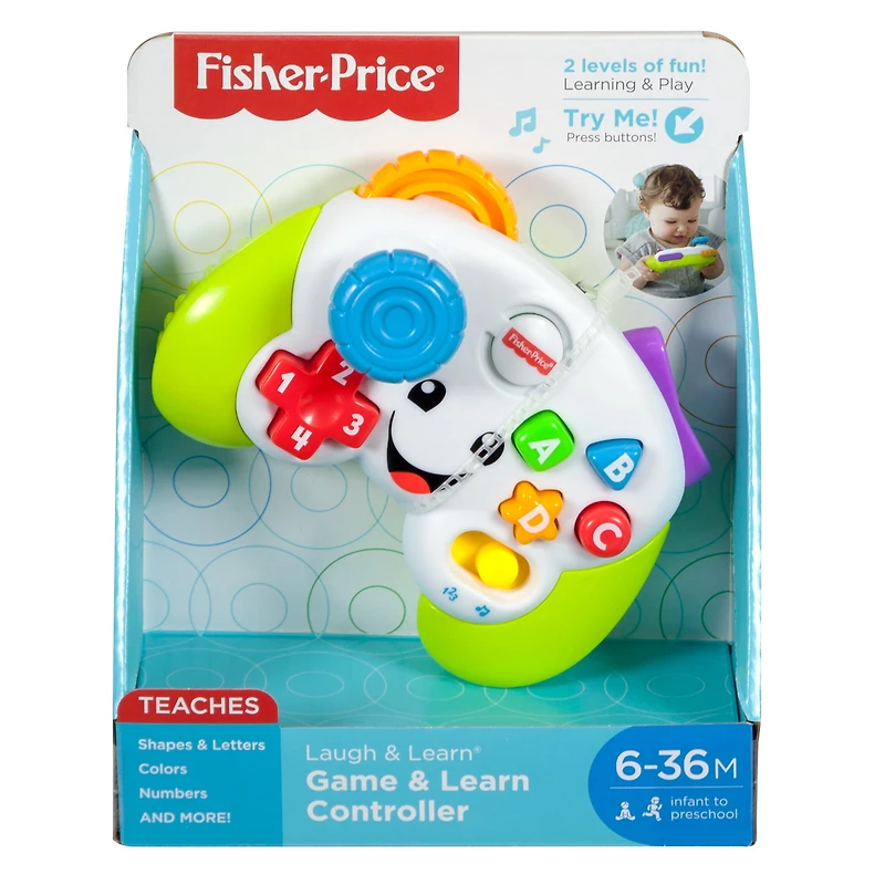 Fisher-Price Rires et Éveil Manette de jeu éducative, multilingue