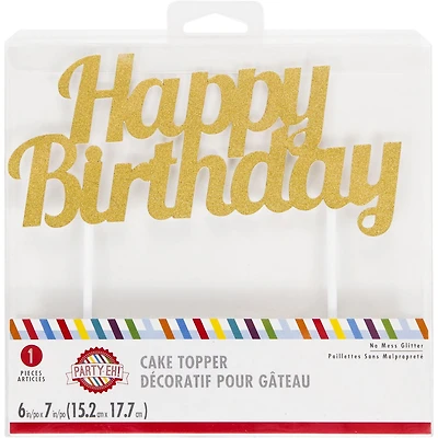 Décoration de gâteau à paillettes dorées