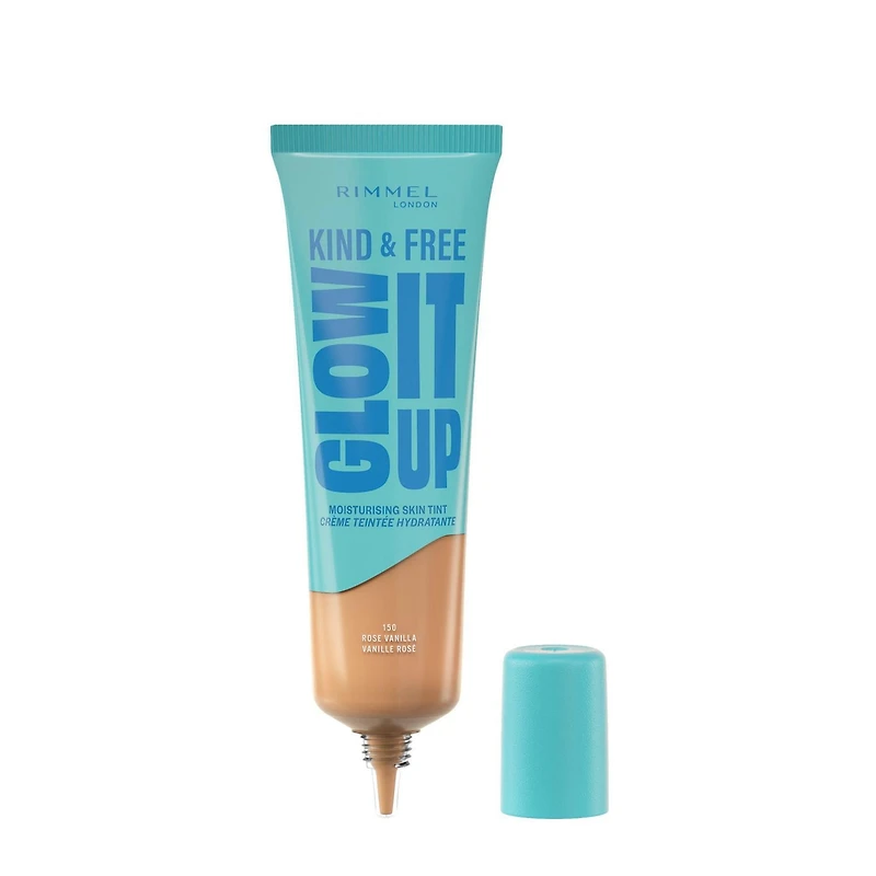 Kind & Free Glow It Up Teinture hydratante pour la peau, apaise et calme les peaux sensibles, éclat sain, hydratation tout au long de la journée Pas de drame cutané