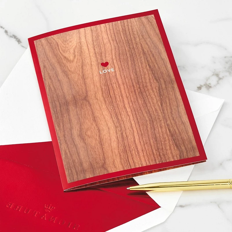 Hallmark Signature Paper Wonder Wood Pop Up Valentines Day Card, Anniversary Card, Romantic Birthday Card, Love Card (Love You)