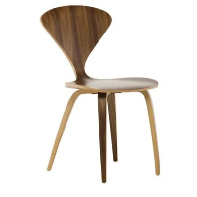 Satine Dining Chair with original walnut veneer seat and frame