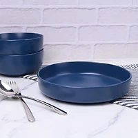 Mainstays Alessandra Matte Blue Stoneware Round Dinner Bowl