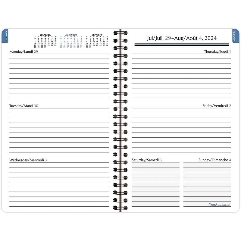 Mead Upper Class Blue Small Planner, Planner