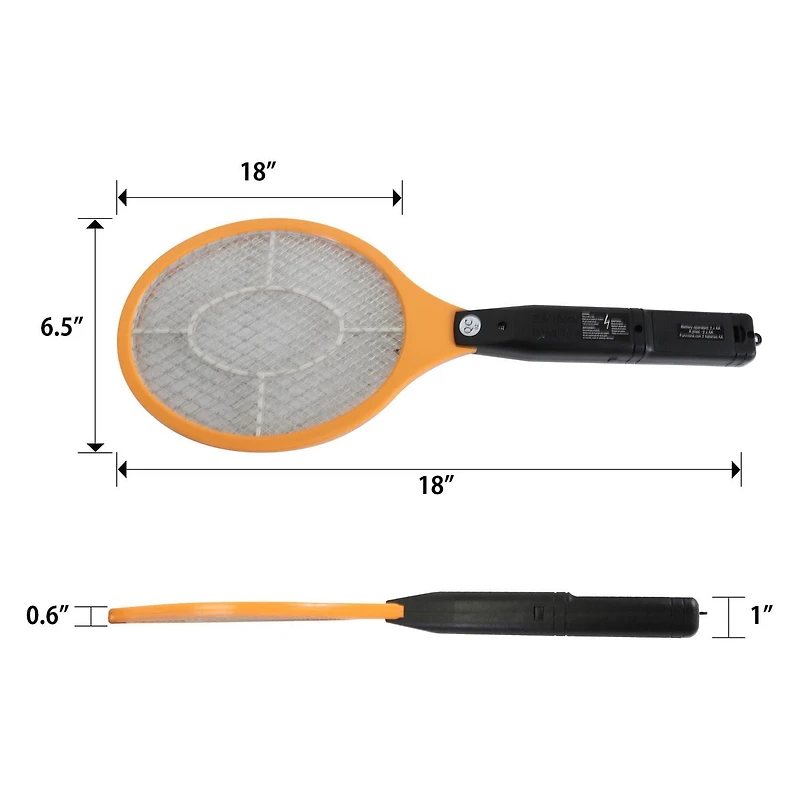 Bite Shield Raquette Zapper Électronique, Tue-Mouches et Insectes Efficace pour l'Extérieur