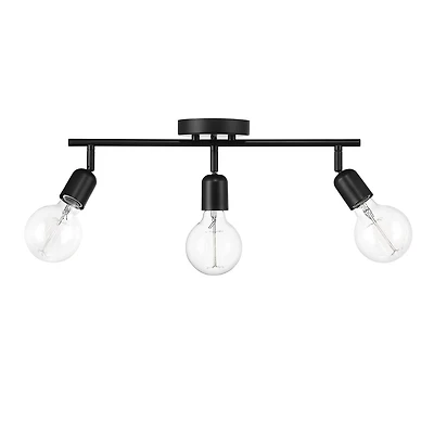 Pearson 3-Light Matte Black Track Lighting
