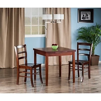 Winsome- Pulman 3PC table d'extension & chaises à dossier échelle