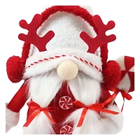 Holiday time white hat Gnome Decoration,24 inch height,red and white colour