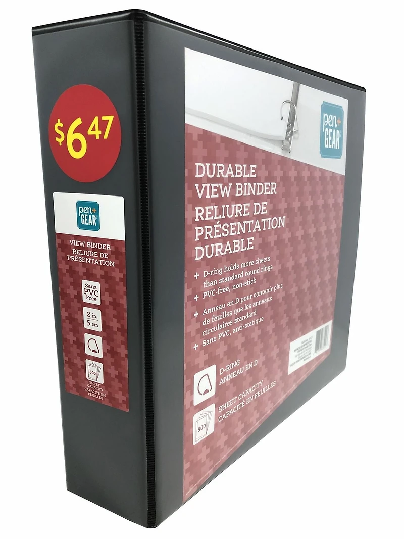 PEN+GEAR 5CM RELIURE DE PRÉSENTATION DURABLE Noir