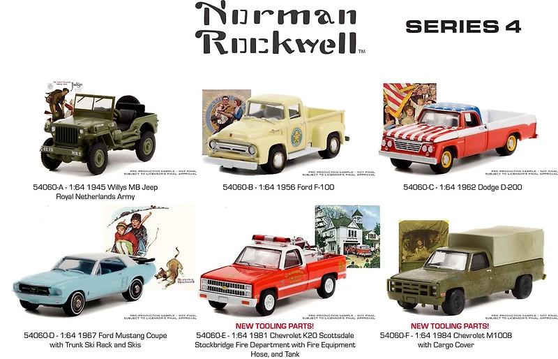 1:64 GreenLight Norman Rockwell Die-Cast Véhicules Série 4