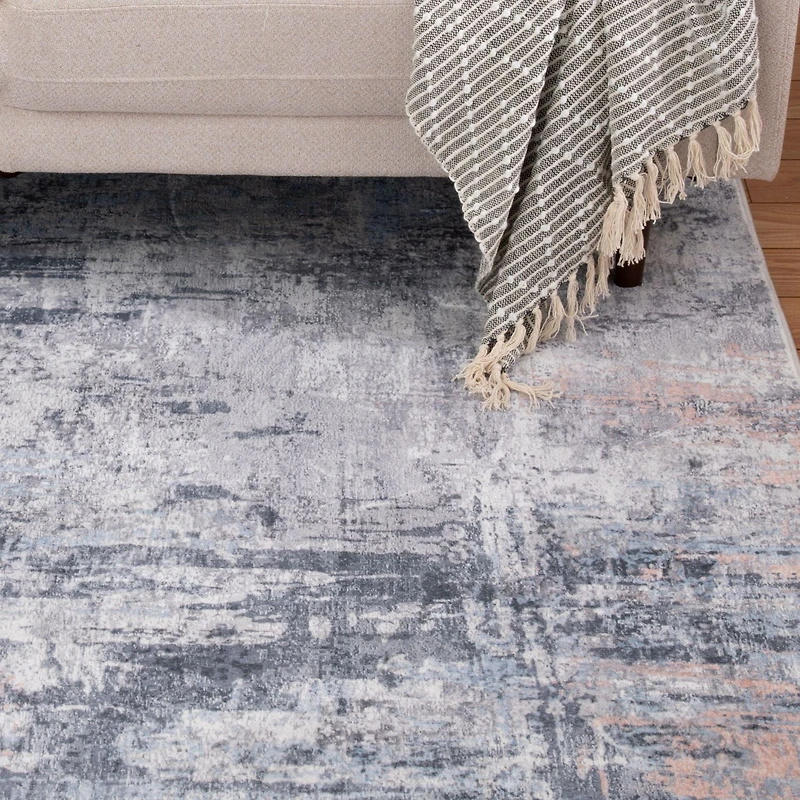 Banburry Light Blue and Light Grey Woven Area Rug