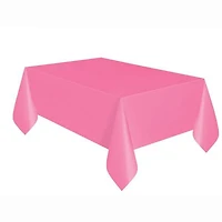 Nappe de table rectangulaire en plastique rose vif, 54" x 108" 1ct, 54" x 108"