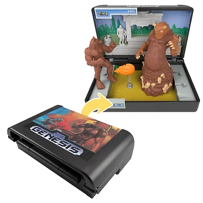 Console Heroes: Altered Beast Collectible Diorama – Mini Werewolf & Aggar Figures with Graveyard Boss Scene – Retro Sega Genesis Cartridge Display – Official Licensed – Ages 8+