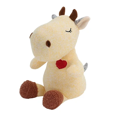 WAY TO CELEBTATE VALENTINE 10" KNIT PLUSH ANIMALS-YELLOW GIRRAFE