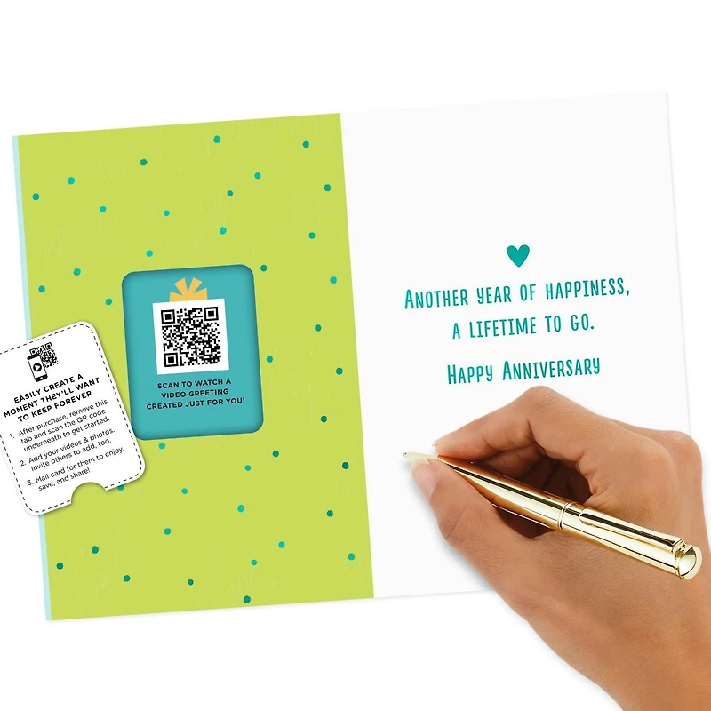 Carte d'anniversaire avec vidéo à personnaliser « Better Together » – Hallmark (Enregistrez votre propre message vidéo)