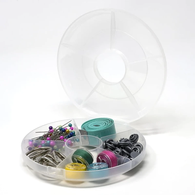 Dritz Storage Tower with Removable Compartments, Clear