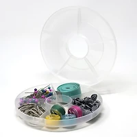 Dritz Storage Tower with Removable Compartments, Clear