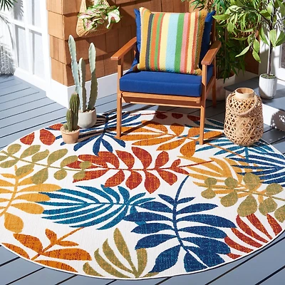 SAFAVIEH Cabana Elouise Floral Indoor/Outdoor Area Rug