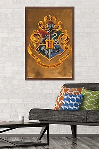The Wizarding World: Harry Potter - Hogwarts Crest Wall Poster, 22.375" x 34" Framed