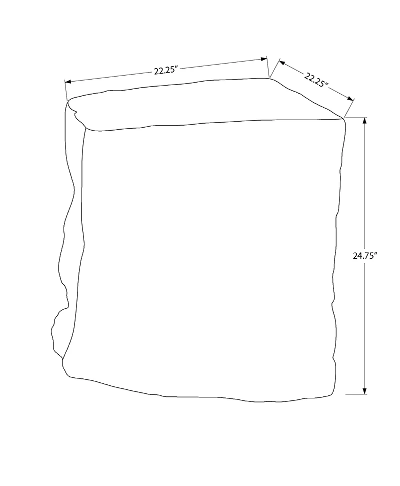 Monarch Specialties - Accent Table, 25"H, Indoor Or Outdoor, Side Table, Nightstand, End, Bedroom, Living Room, Black, Contemporary, Modern