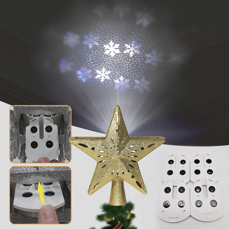 HOLIDAY TIME LED STAR TREE TOPPER