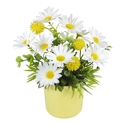 Mainstays Artificial Daisy & Billy Button Pot