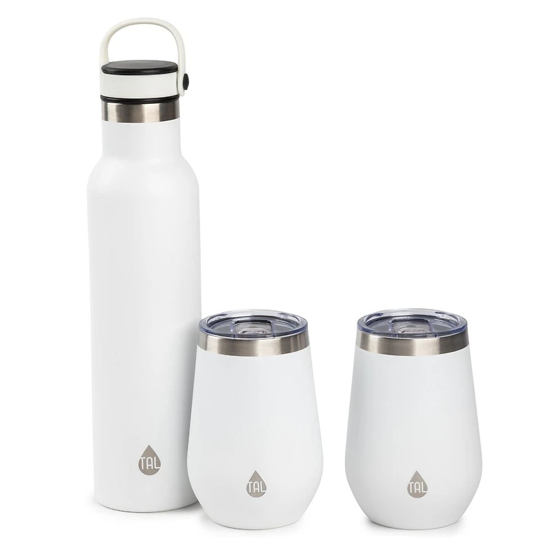 TAL Acier Inoxydable Isole a Double Paroi Merlot & Golebets, Ensemble De 3