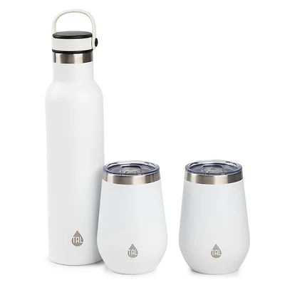 TAL Acier Inoxydable Isole a Double Paroi Merlot & Golebets, Ensemble De 3