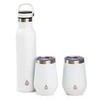 TAL Acier Inoxydable Isole a Double Paroi Merlot & Golebets, Ensemble De 3