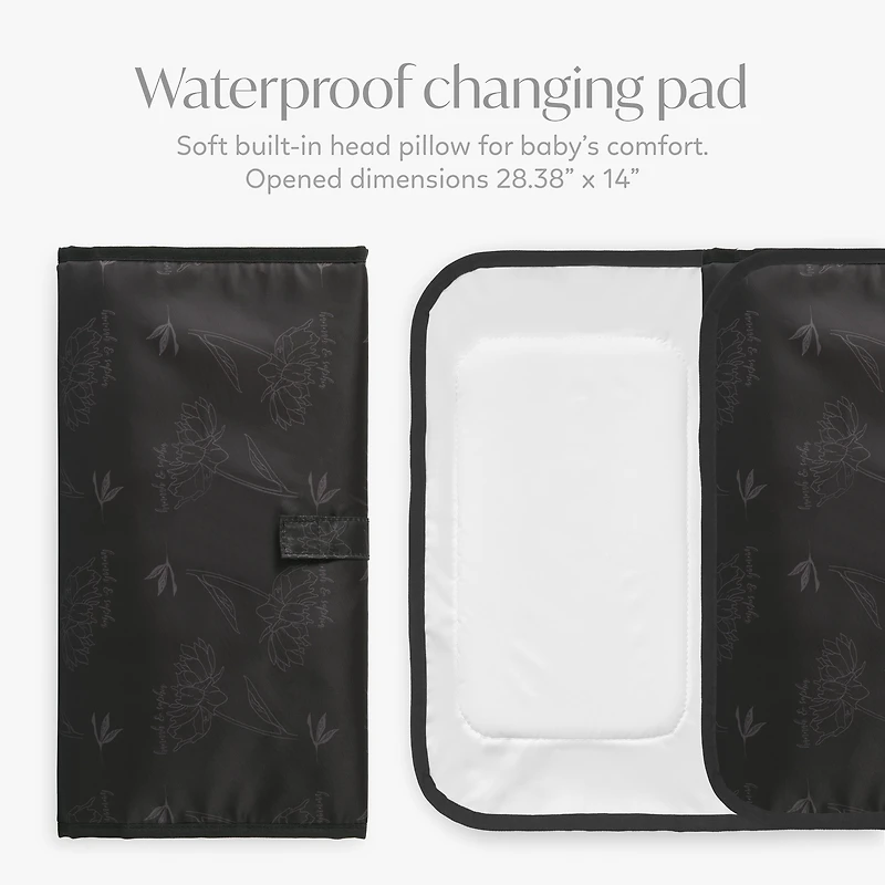 Hannah & Sophia North Backpack 5pc Set, Midnight Black