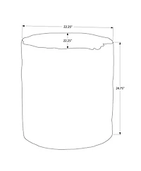 Monarch Specialties - Table D'Appoint, 25"H, Intérieur Ou Extérieur, Tambour, Bout, Table De Nuit, Rond, Table D'Appoint, Salon, Chambre À Coucher, Blanc, Contemporain, Moderne
