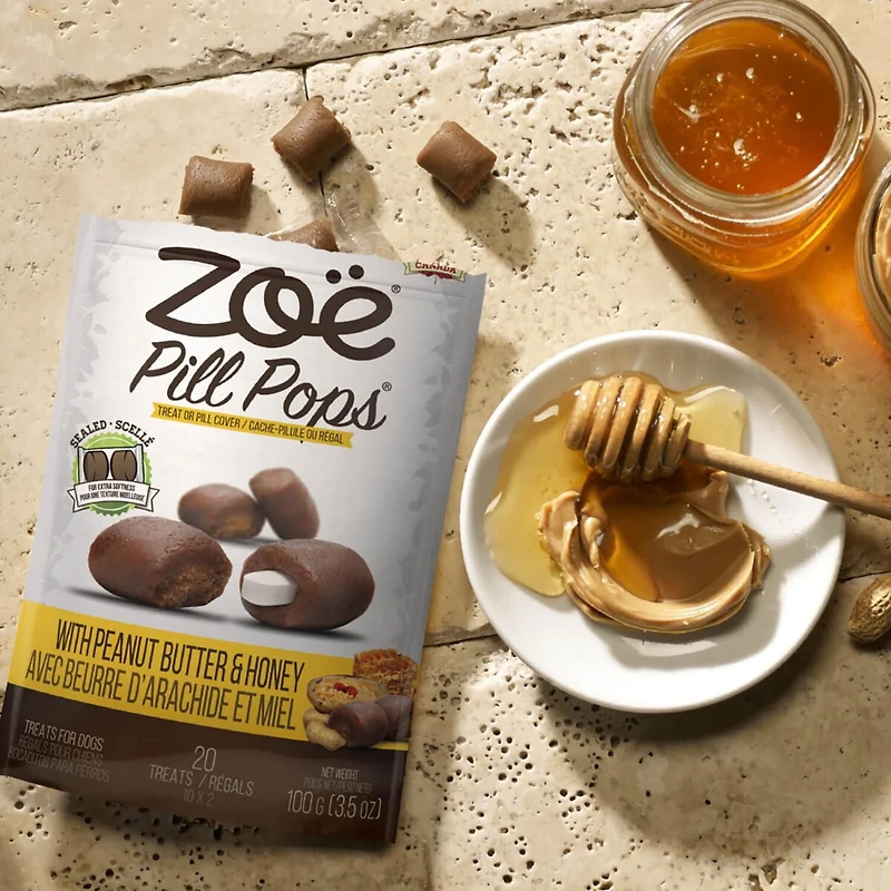 Régals Pill Pops Zoe, Beurre d’arachide avec miel, 100g 100 g (3,5 oz)