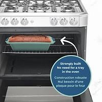 Starfrit Moule en silicone - Moule à pain - Structure de métal intégrée - 24cm x 10cm (9,5" x 4") - Vert MOULE A PAIN STARFRIT