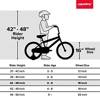Huffy 16-inch Disney Moana Bike for Girls with Training Wheels, Crystal Blue, 4-6 years old