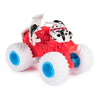 Monster Jam Smash & Bash Monster Mutt Dalmatian, Monster truck réparable en métal moulé à l'échelle 1:64, jouets pour garçons et filles à partir de 3 ans