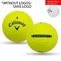 Mulligan - 60 balles de golf récupérées Callaway Supersoft 5A Pristine 1 Bonus Chromesoft 5A, Jaune